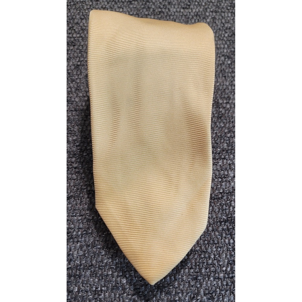 Paul‎ Stuart Men's Yellow 100% Silk Tie Made In the USA